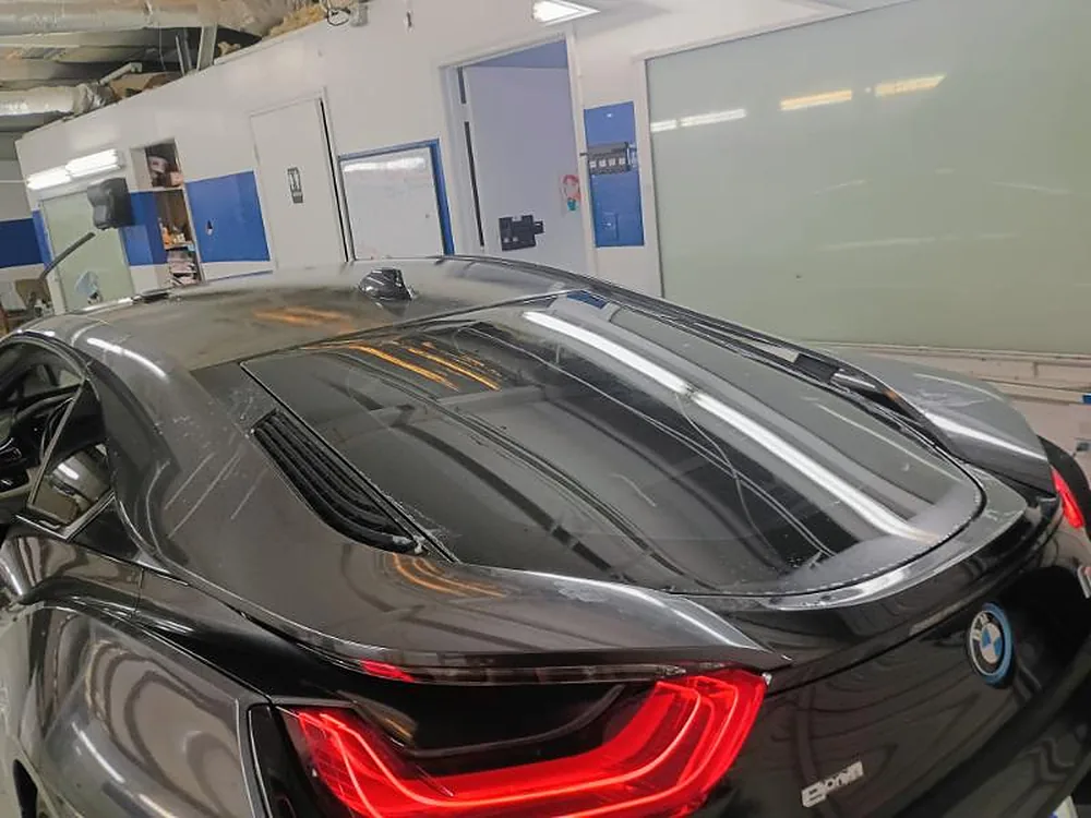 BMW i8 with tinted windows