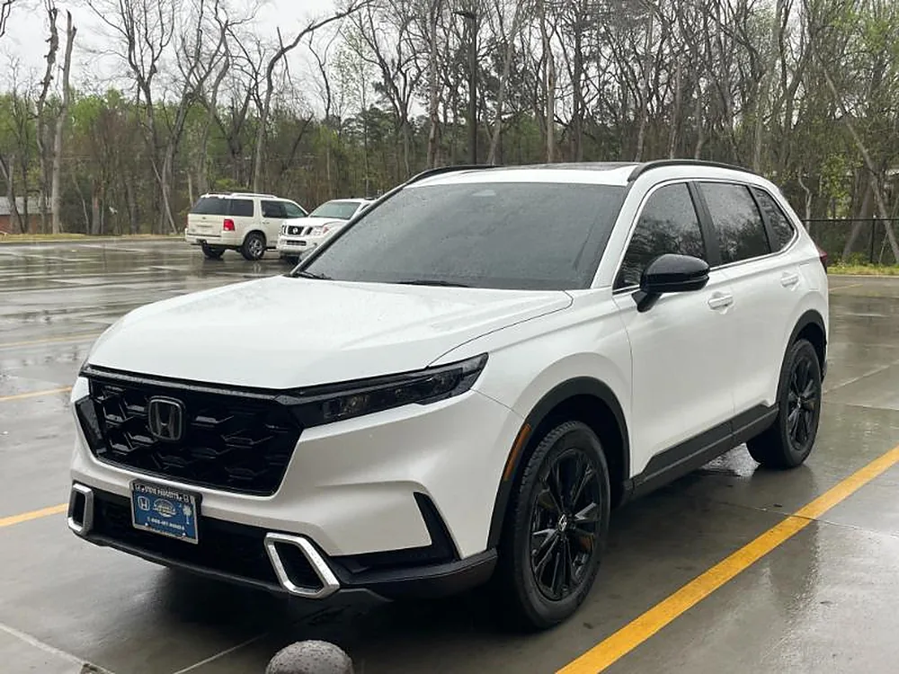 White Honda CR-V after tinting