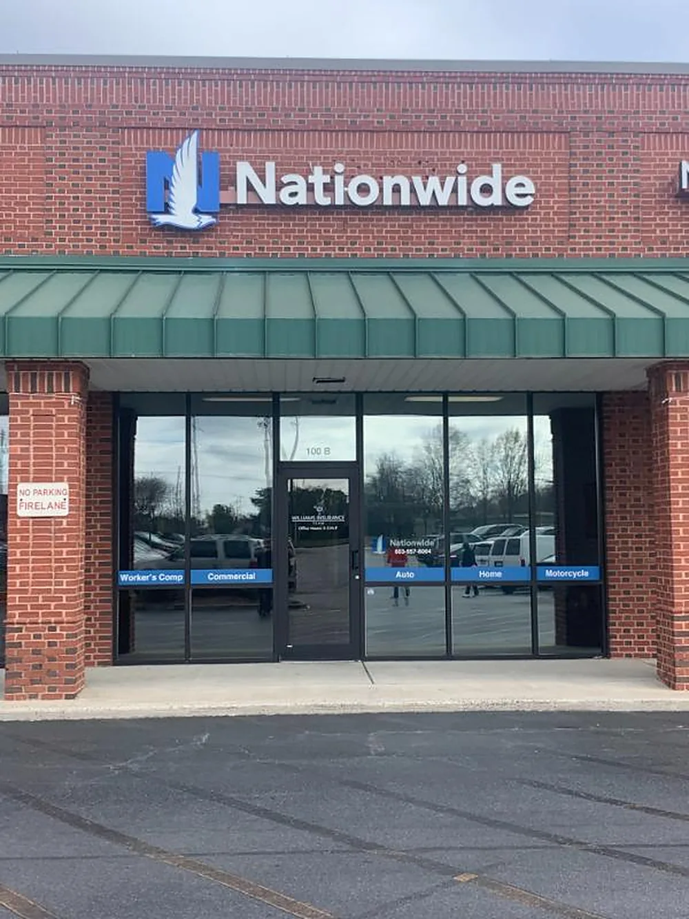 Insurance office storefront